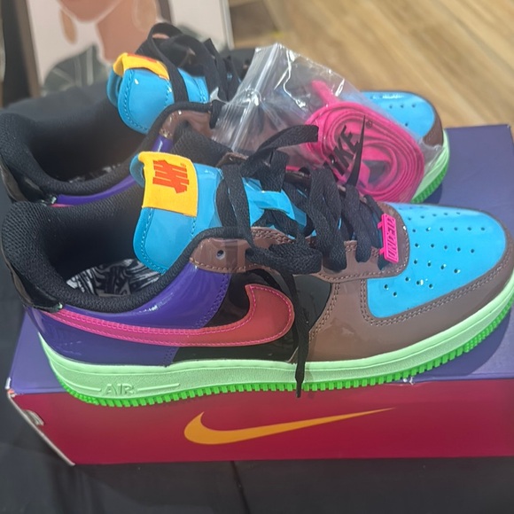 Nike Air Force 1 low x undefeated Blue, Brown, Pink, Green - Picture 3 of 9